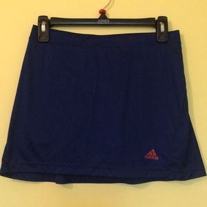 Adidas Women’s small tennis skirt blue and coral